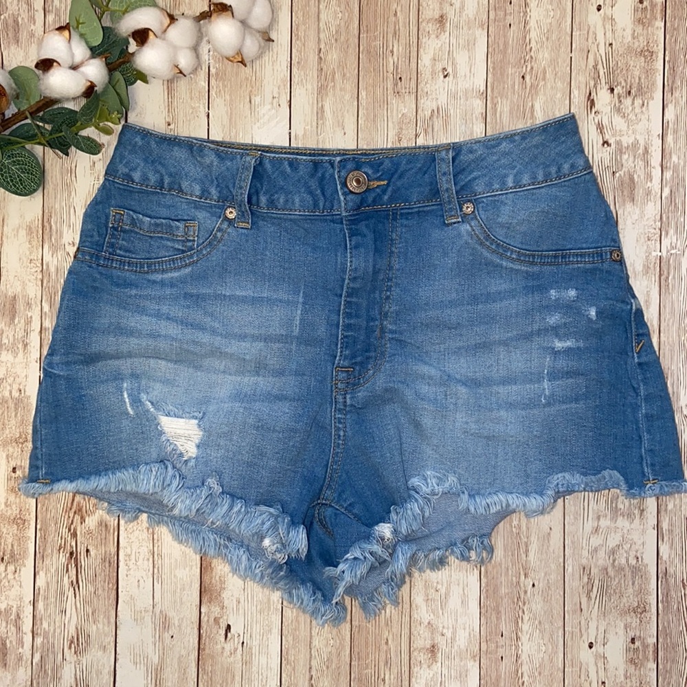 Rewash Brand High Rise jean shorts distress sz 5